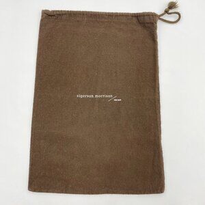 Sigerson Morrison Dust Cover Brown Shoe Storage Drawstring Closure Travel Bag